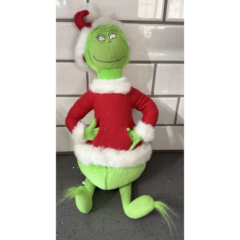 Dr‎ Seuss Grinch Who Stole Christmas Hallmark Plush Santa Doll Vintage 1998